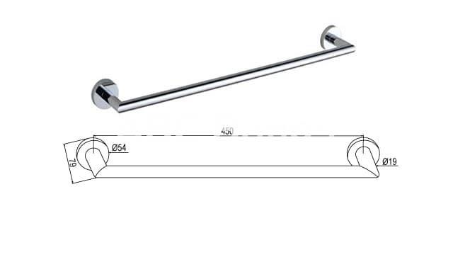 Accesorios de baño en latón y zamak cromado – Modelo LEA - Imagen 5