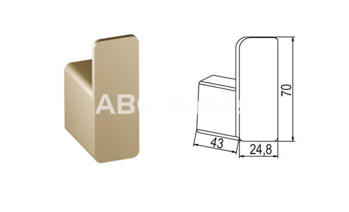 Accesorios de baño en oro cepillado modelo ERO - Imagen 2