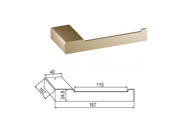 Accesorios de baño en oro cepillado modelo ERO - Imagen 3