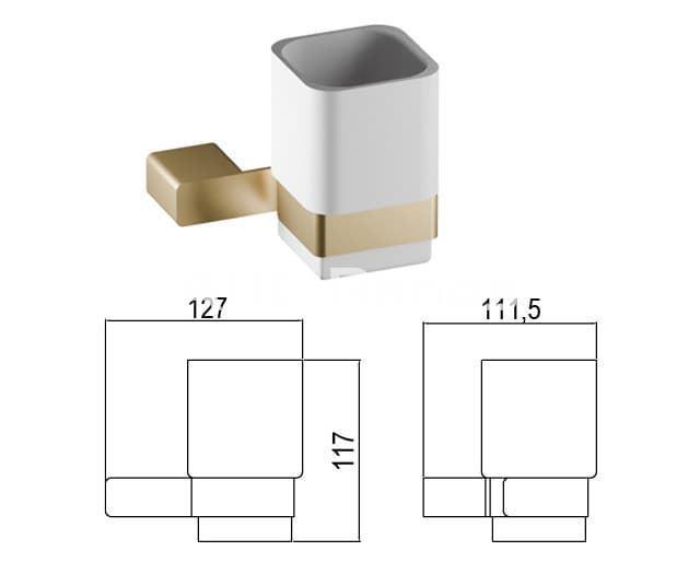 Accesorios de baño en oro cepillado modelo ERO - Imagen 6