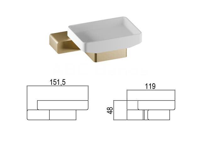 Accesorios de baño en oro cepillado modelo ERO - Imagen 8