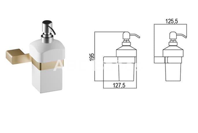Accesorios de baño en oro cepillado modelo HERA - Imagen 7