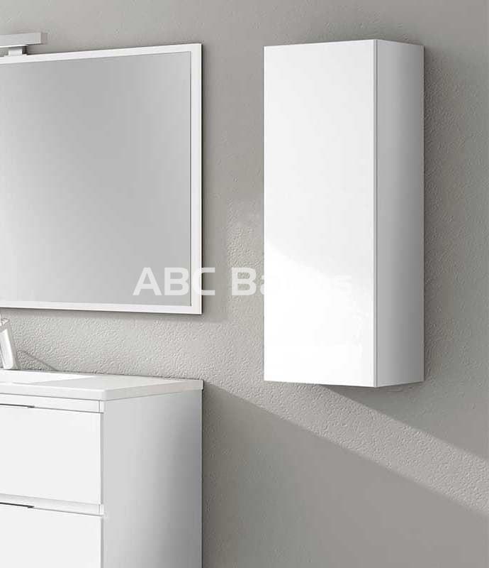 Trendteam Mezzo Armario De Baño Suspendido Blanco Brillante - 37x77x23 Cm, Mucho Espacio, Fácil Colgar
