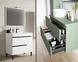 Muebles de baño: cómo acertar con medidas, patas o suspendido, y acabados