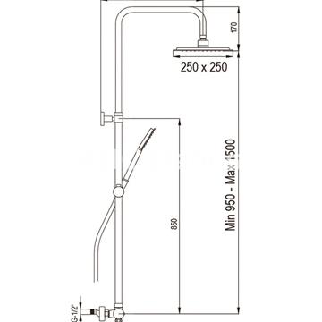 Conjunto de ducha BLACK 1 C termostático - Imagen 2