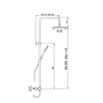 Conjunto de ducha CHROME 10 R monomando - Imagen 2