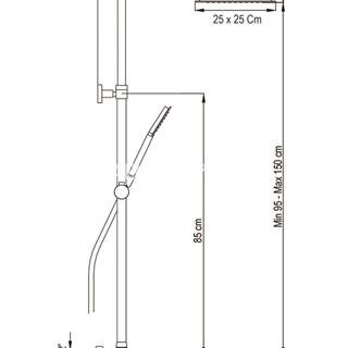 Conjunto de ducha CHROMO 10 C monomando - Imagen 2