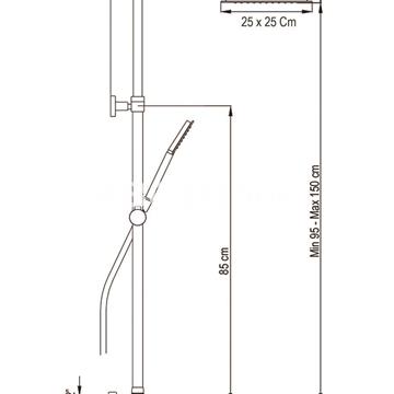Conjunto de ducha CHROMO 10 C monomando - Imagen 2