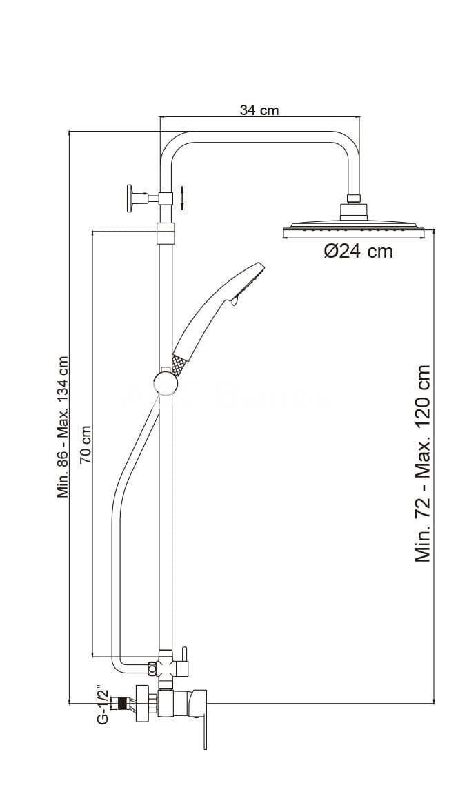Conjunto de ducha mod. NHIL cromo - Imagen 2