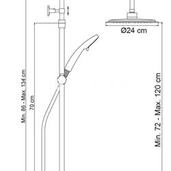 Conjunto de ducha mod. NHIL cromo - Imagen 2