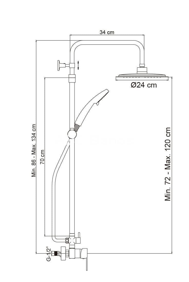 Conjunto de ducha mod. NHIL negro - Imagen 3