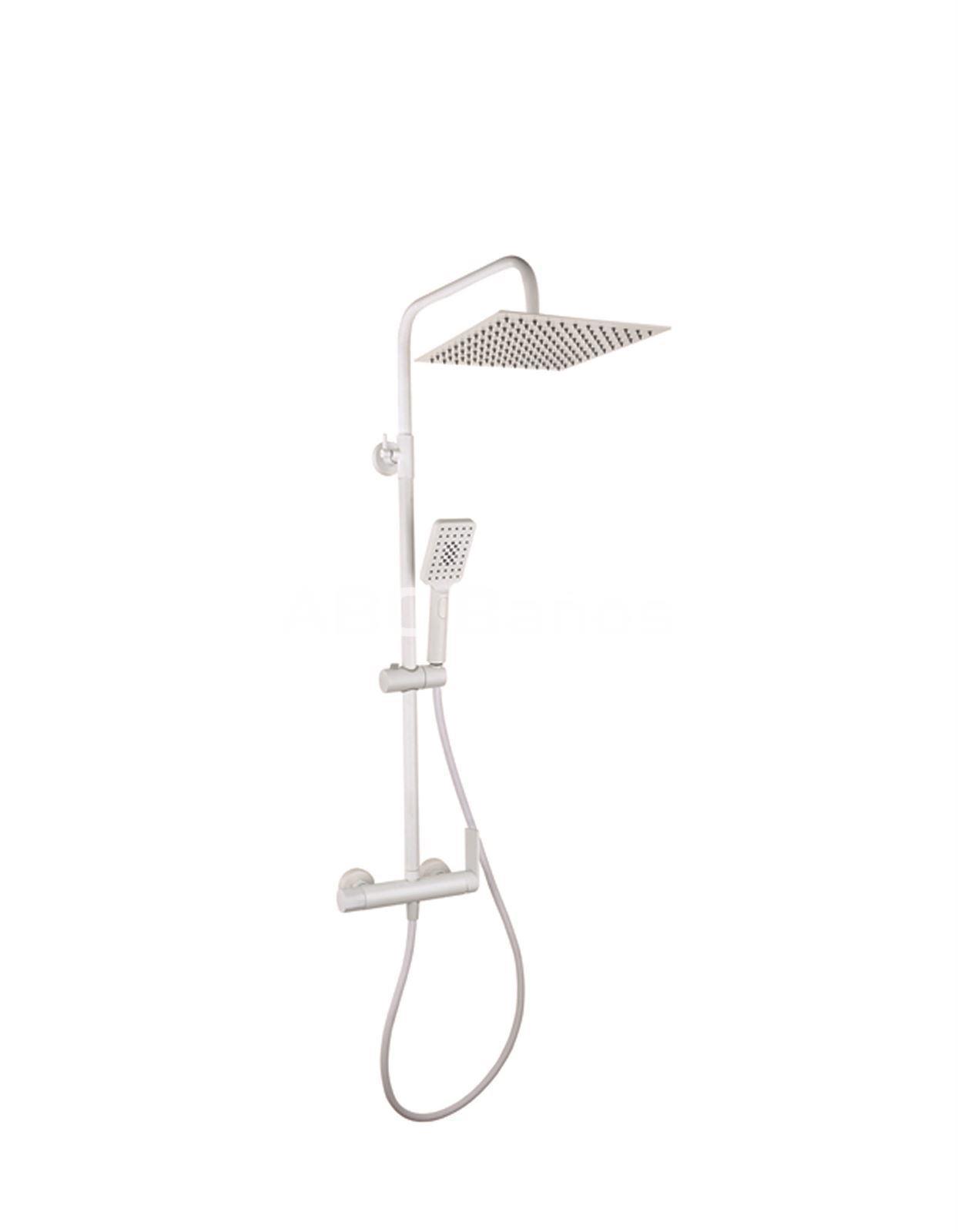 Conjunto de ducha NITE Blanco monomando (Cuadrado) - Imagen 1