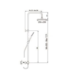 Conjunto de ducha NITE Blanco monomando (Cuadrado) - Imagen 2