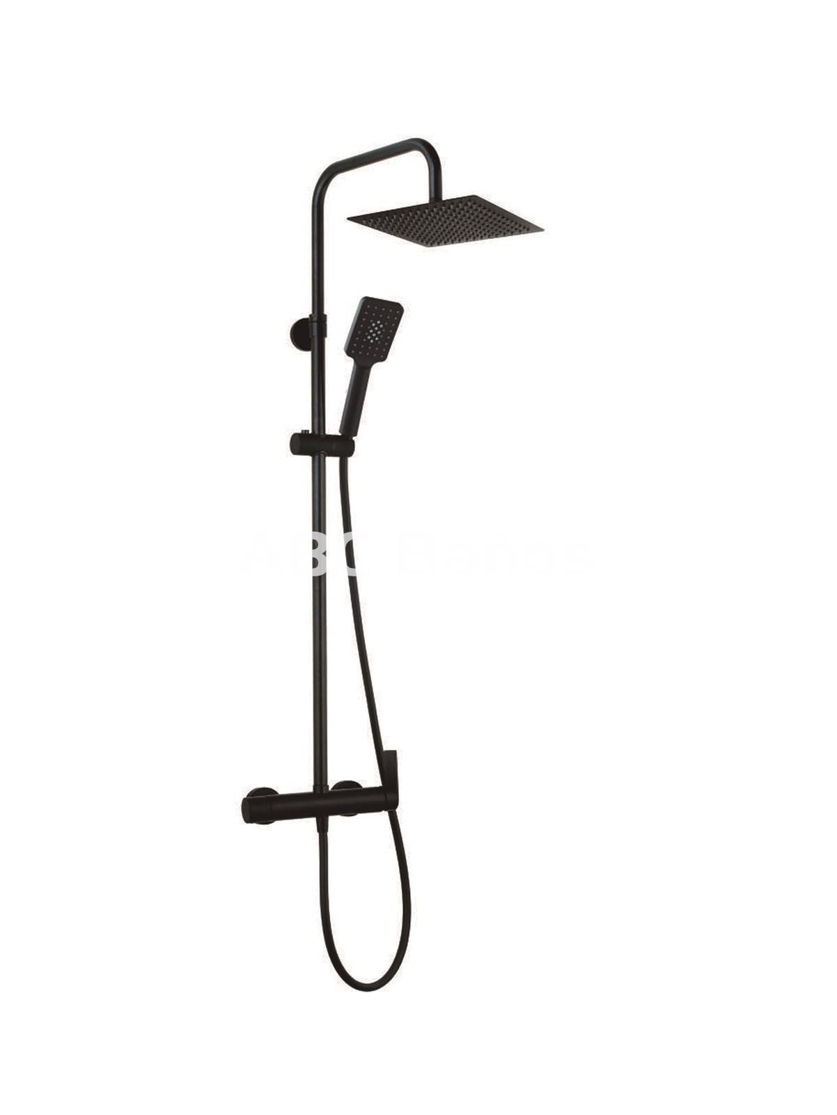 Conjunto de ducha NITE Negro monomando (cuadrado) - Imagen 1