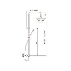 Conjunto de ducha NITE termostático blanco (Cuadrado) - Imagen 2