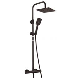 Conjunto de ducha NITE termostático Negro Mate (Cuadrado) - Imagen 1