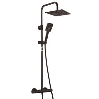 Conjunto de ducha NITE termostático Negro Mate (Cuadrado) - Imagen 1