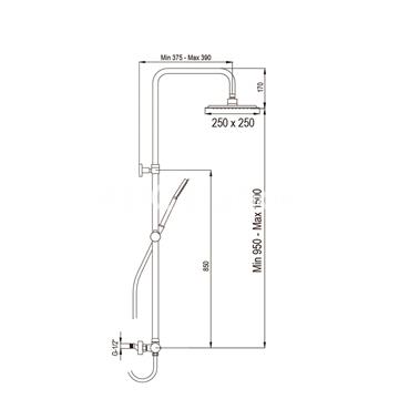 Conjunto de ducha WHITE 1 C monomando (blanco) - Imagen 2