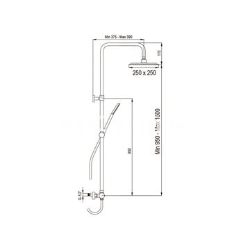Conjunto de ducha WHITE 1 C termostático - Imagen 2