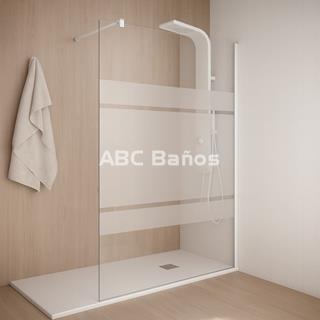 Fijo de Ducha VT-301 | Cromo, Negro, Blanco y Oro | Cristal Transparente o Decorado - Imagen 1