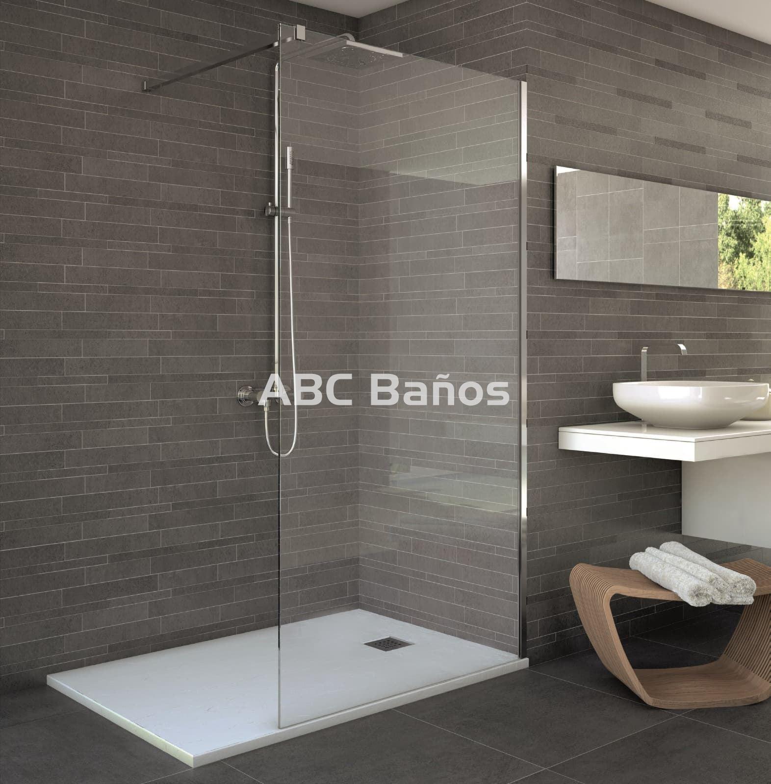 Fijo de Ducha VT-301 | Cromo, Negro, Blanco y Oro | Cristal Transparente o Decorado - Imagen 3