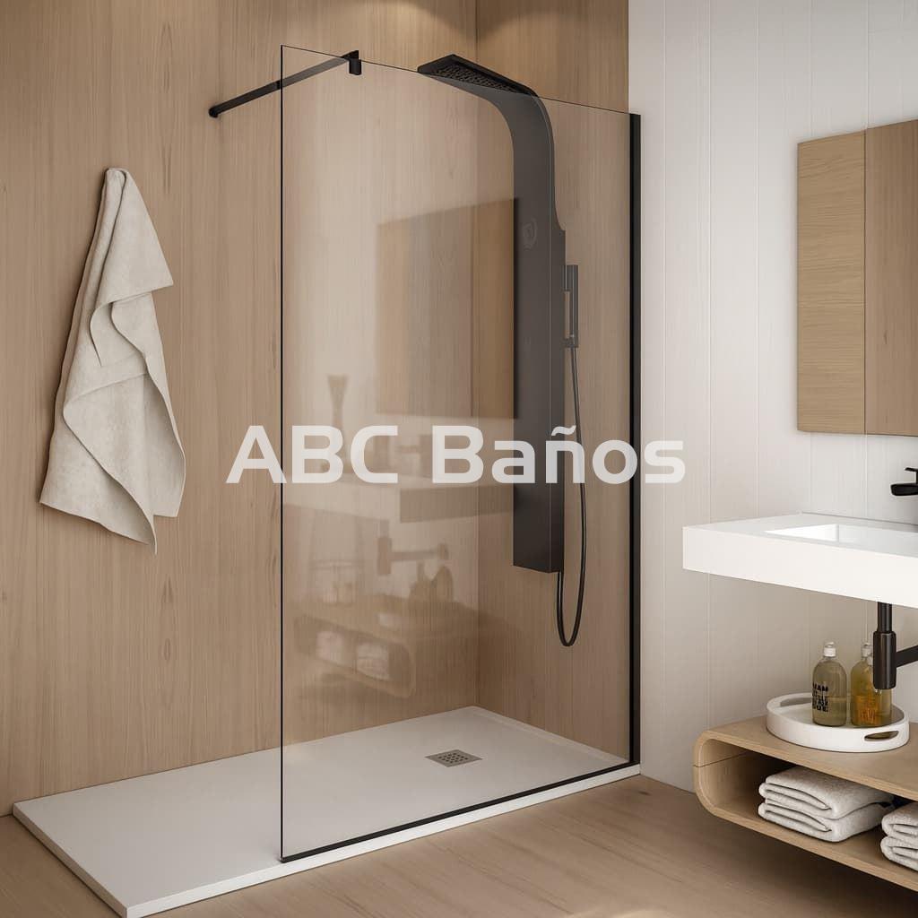 Fijo de Ducha VT-301 | Cromo, Negro, Blanco y Oro | Cristal Transparente o Decorado - Imagen 5