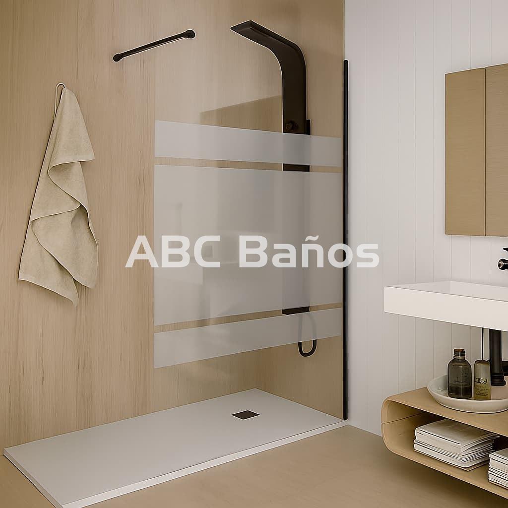 Fijo de Ducha VT-301 | Cromo, Negro, Blanco y Oro | Cristal Transparente o Decorado - Imagen 6