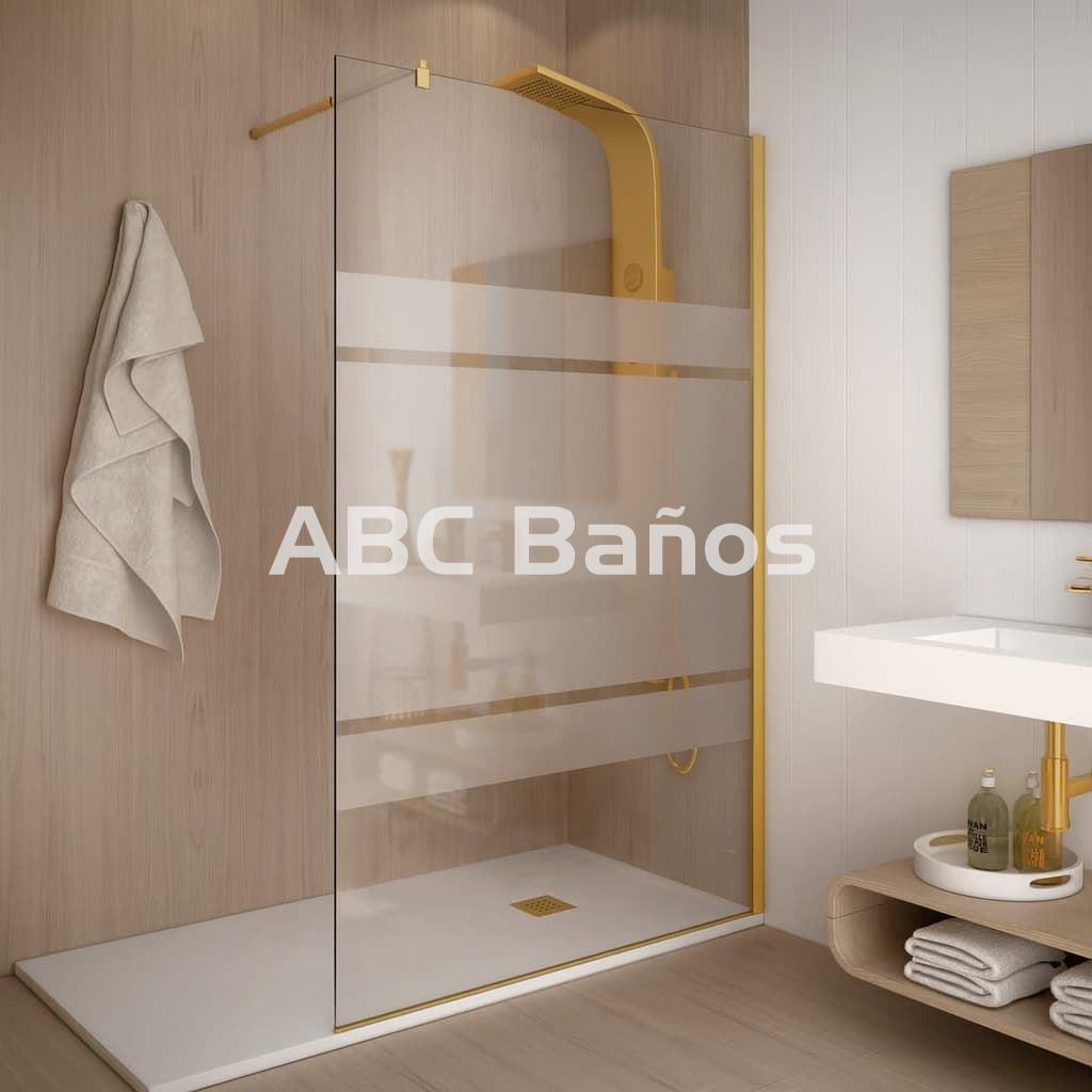 Fijo de Ducha VT-301 | Cromo, Negro, Blanco y Oro | Cristal Transparente o Decorado - Imagen 8