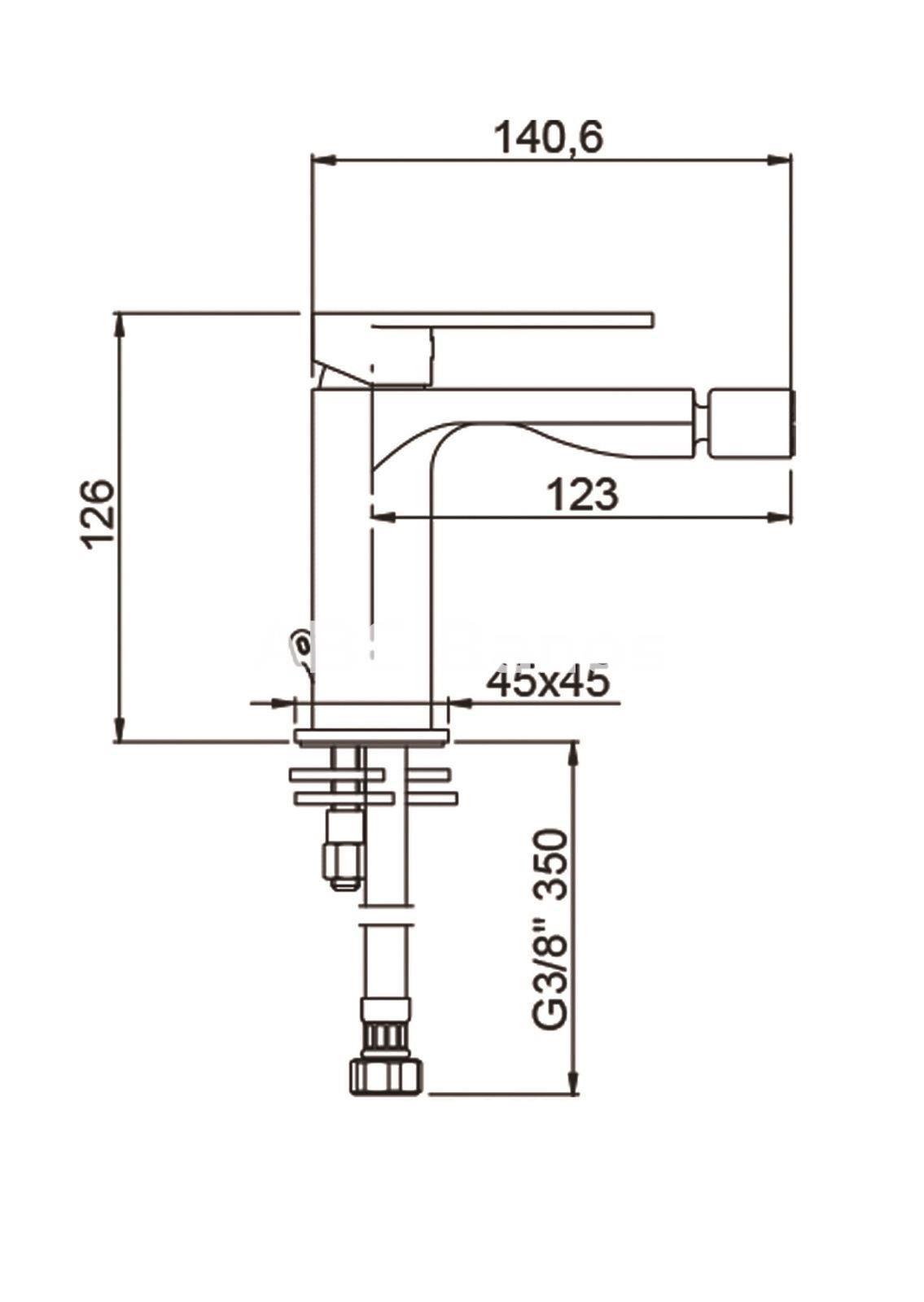Grifo de bidé ALPHA (color blanco) - Imagen 2