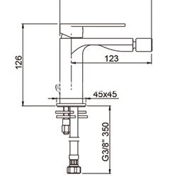 Grifo de bidé ALPHA (color blanco) - Imagen 2