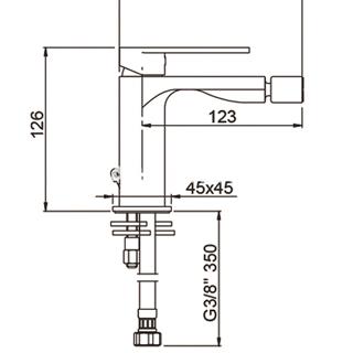 Grifo de bidé ALPHA (color blanco) - Imagen 2