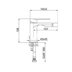 GRIFO DE BIDÉ ALPHA oro cepillado - Imagen 2