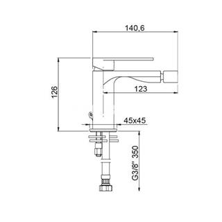 GRIFO DE BIDÉ ALPHA oro cepillado - Imagen 2