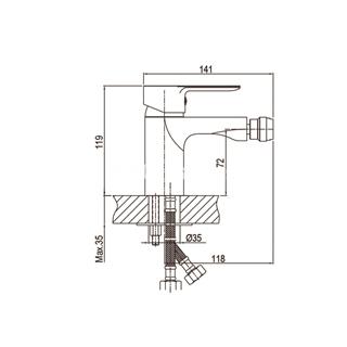 Grifo de bidé SKY - Imagen 2