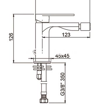 Grifo de bidé WHITE 1 (color blanco) - Imagen 2