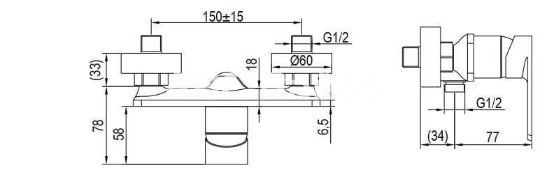 Grifo de ducha ALPHA negro completo (con soporte, mango y flexo) - Imagen 3