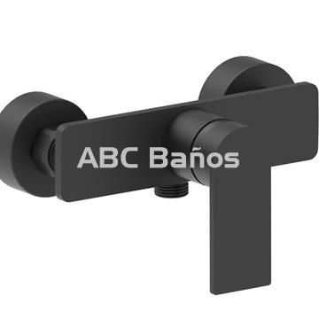 Grifo de ducha BLACK 1 completo (con soporte, mango y flexo) - Imagen 1