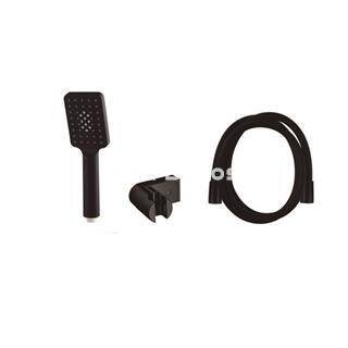 Grifo de ducha BLACK 1 completo (con soporte, mango y flexo) - Imagen 2