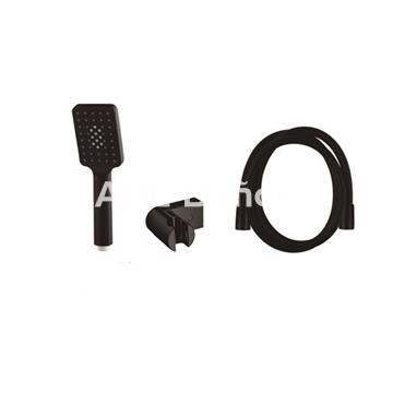 Grifo de ducha BLACK 1 completo (con soporte, mango y flexo) - Imagen 2