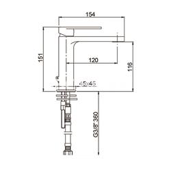 Grifo de lavabo ALPHA (color blanco) - Imagen 2