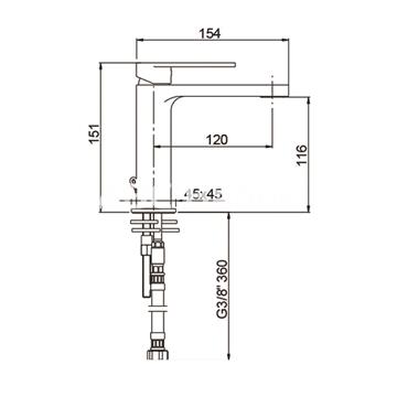 Grifo de lavabo ALPHA (color blanco) - Imagen 2