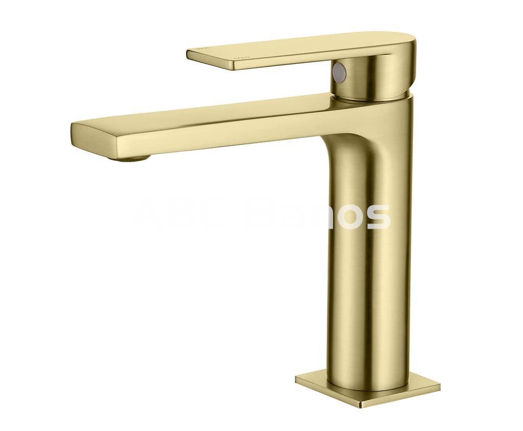 Grifo de lavabo ALPHA en oro cepillado - Imagen 1