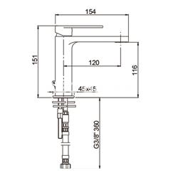 Grifo de lavabo ALPHA - Imagen 2