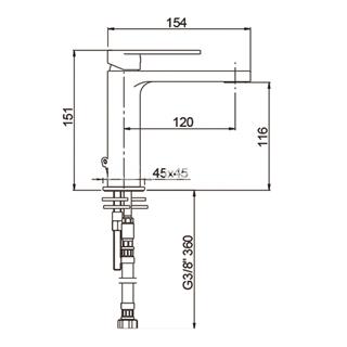 Grifo de lavabo ALPHA - Imagen 2