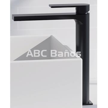 Grifo de lavabo caño alto ALPHA negro - Imagen 1