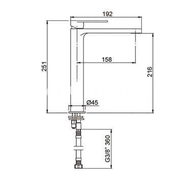 Grifo de lavabo caño alto CHROME 1 - Imagen 2