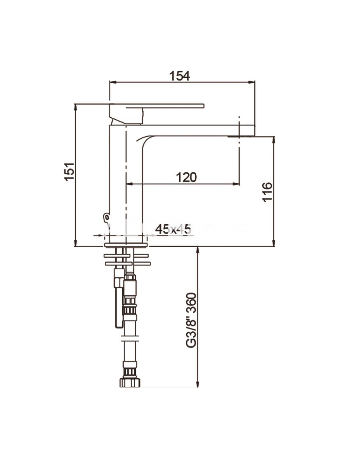 Grifo de lavabo CHROME 1 - Imagen 2