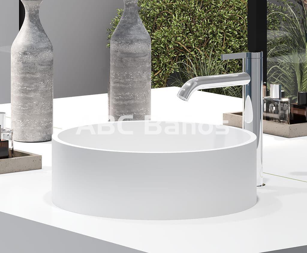 Grifo de lavabo mod. ROND caño alto en cromo. negro y oro - Imagen 1