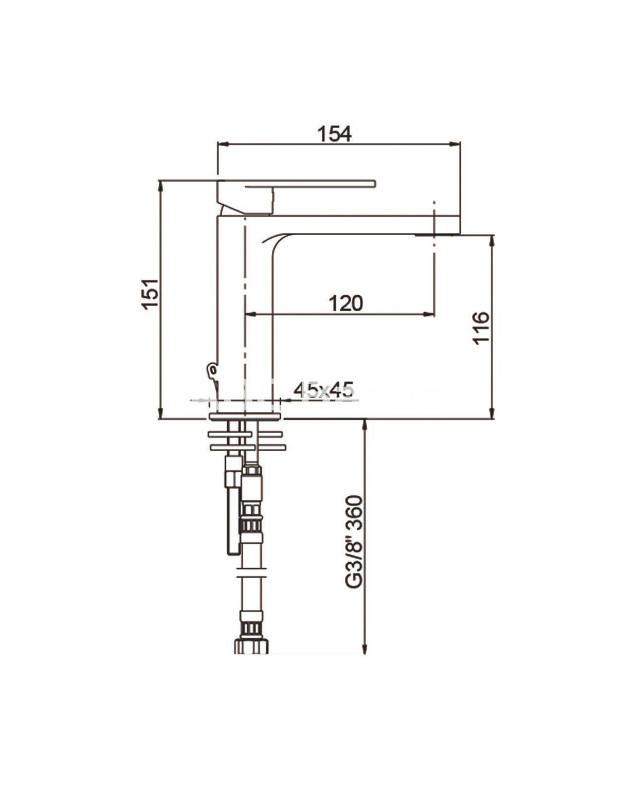 Grifo de lavabo WHITE 1 (color blanco) - Imagen 2