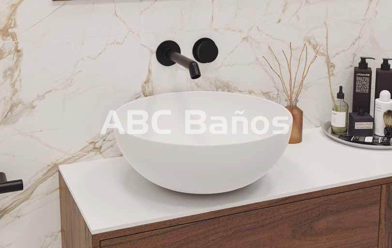 Lavabo sobre Mueble Mod. BOLD en blanco brillo o mate y negro mate - Imagen 2